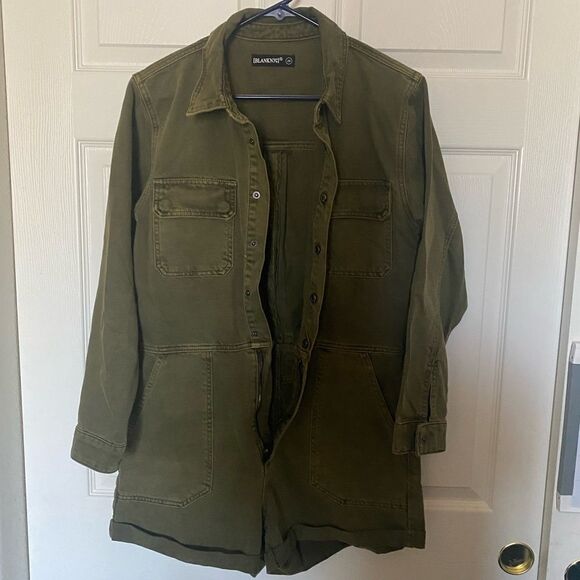 BLANKNYC Women’s Olive Green Romper Size 29 - Picture 1 of 6